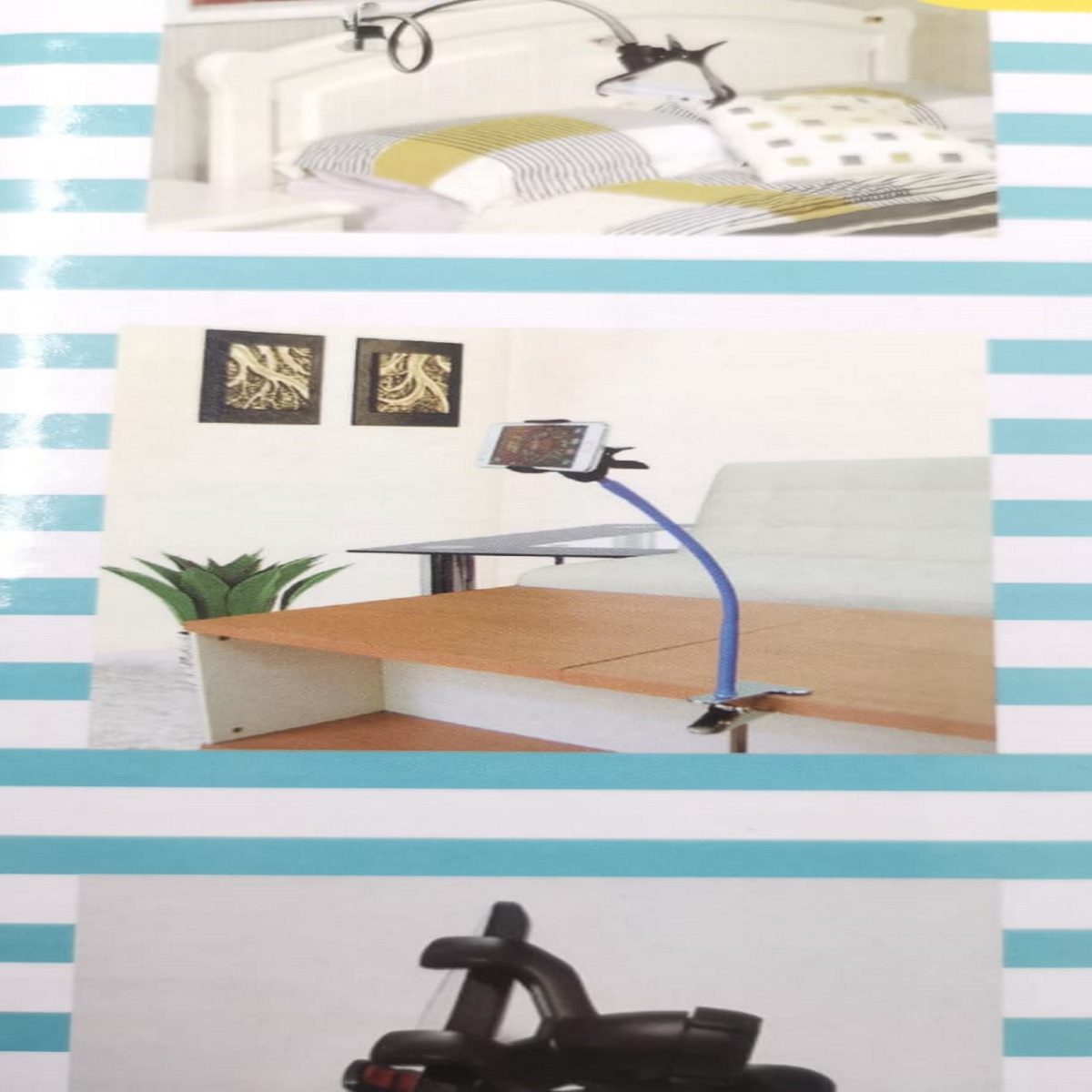 Suporte universal articulado para Celular, GPS em Metal Alta Qualidade