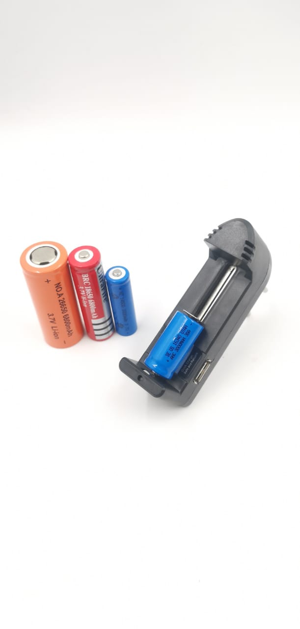 Carregador Regulável Bateria Simgle 18650 18500 16430 14500