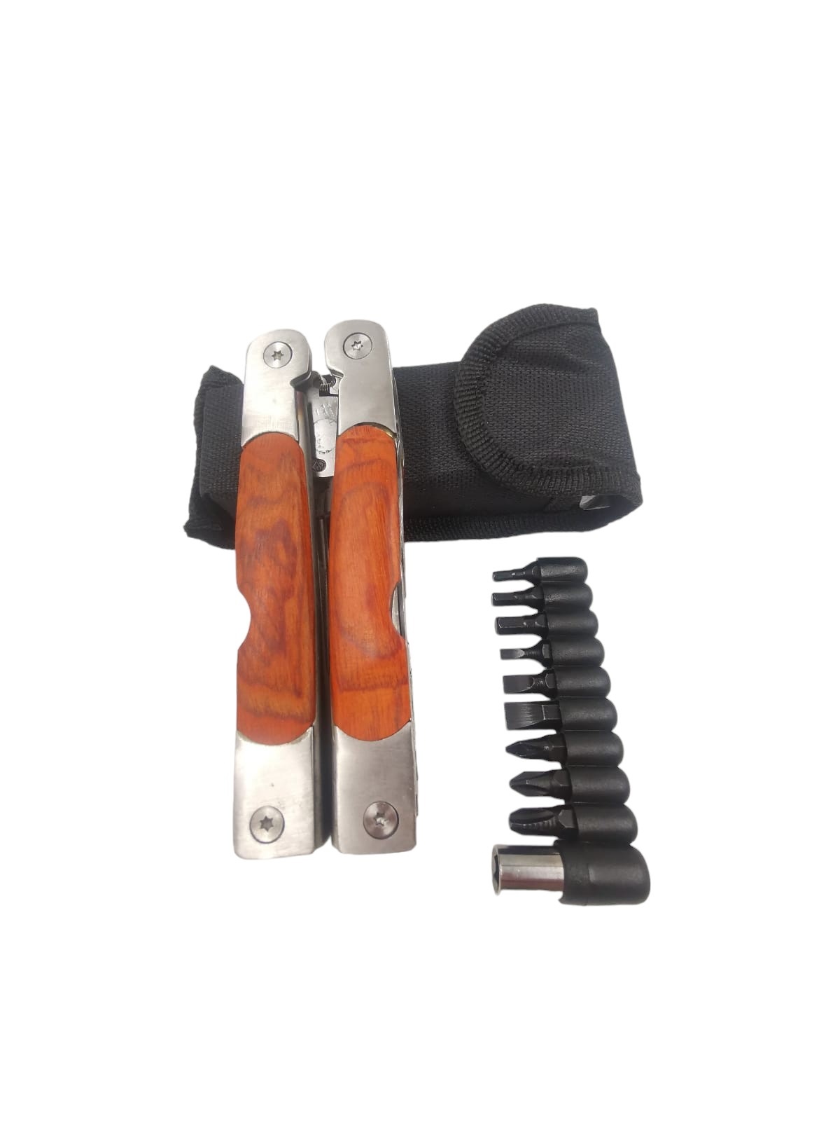 Canivete Com Alicate Multiuso Bainha Tatico Camping Pesca Jogo de Chaves Bits Multifuncional Fenda