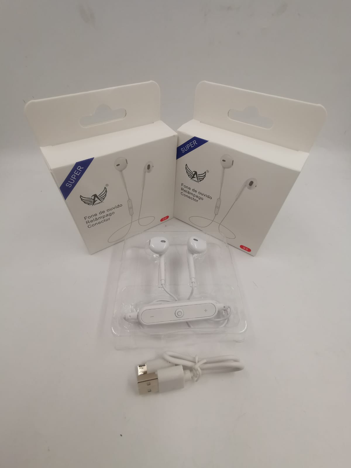 Fone De Ouvido S6 Universal Bluetooth 4.1 Com Fio Esportivo