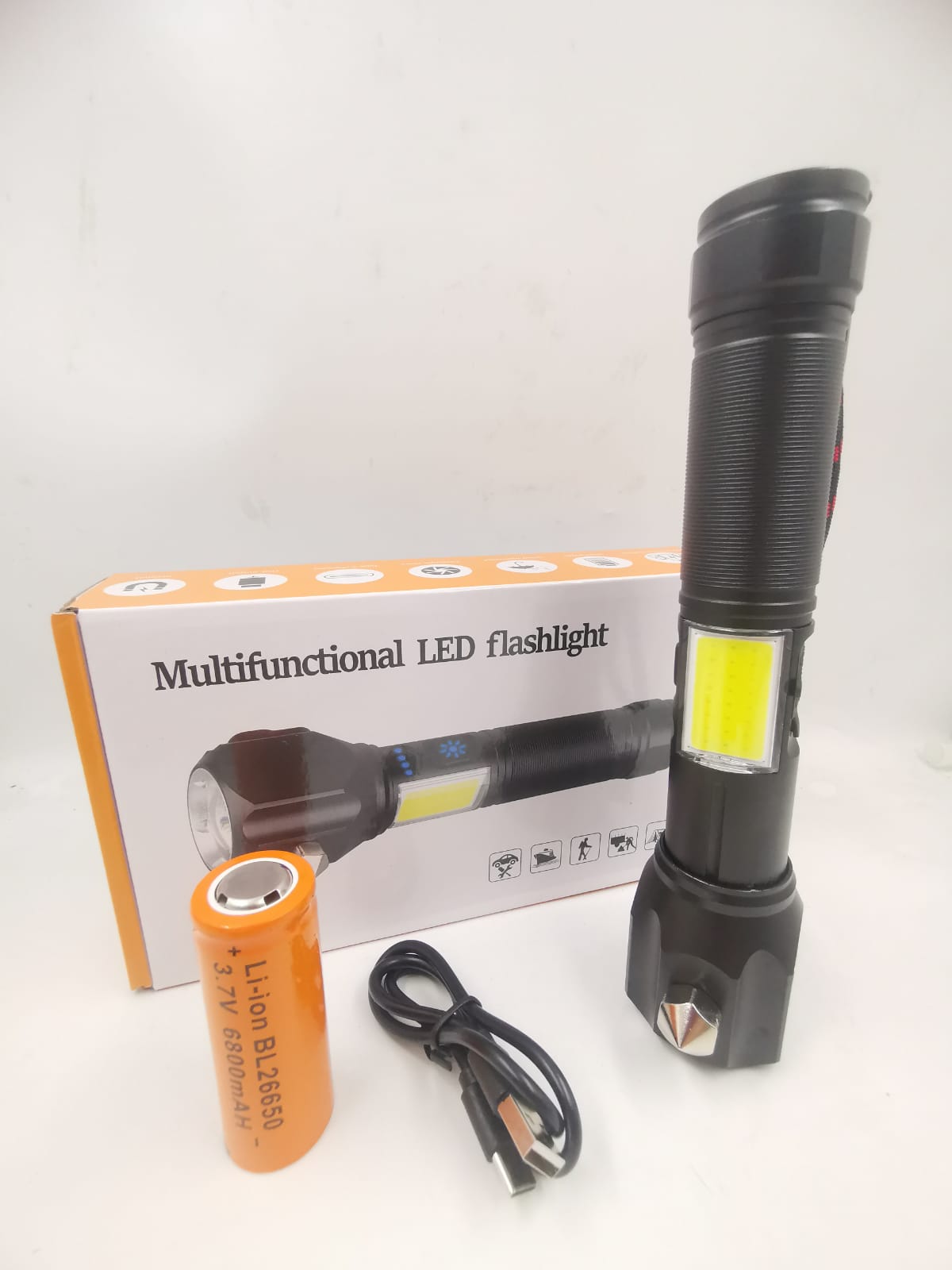 lanterna tática indestrutível 4 em 1 Martelo Magnético Multifuncional  Fundamentos de Acampamento ao Ar Livre