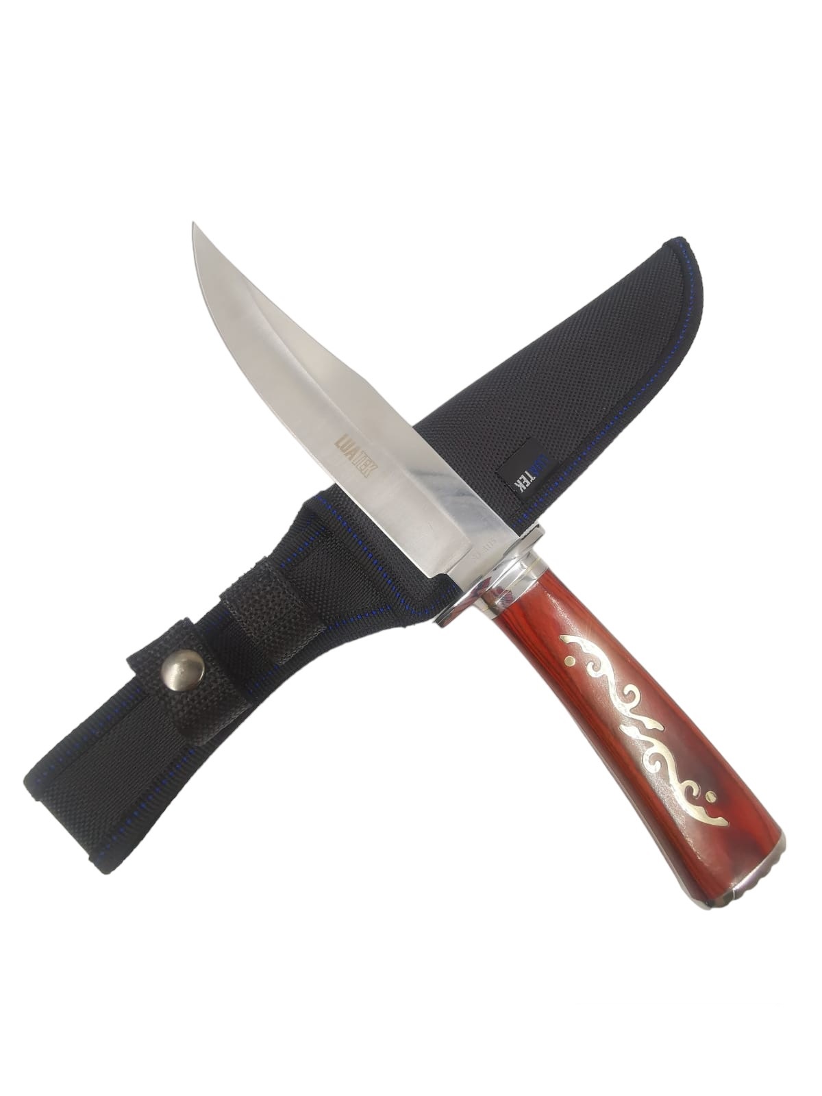 Faca Luatek Lâmina Aço Inox Cabo Em Aço E Bainha Slk-a115 - Marrom