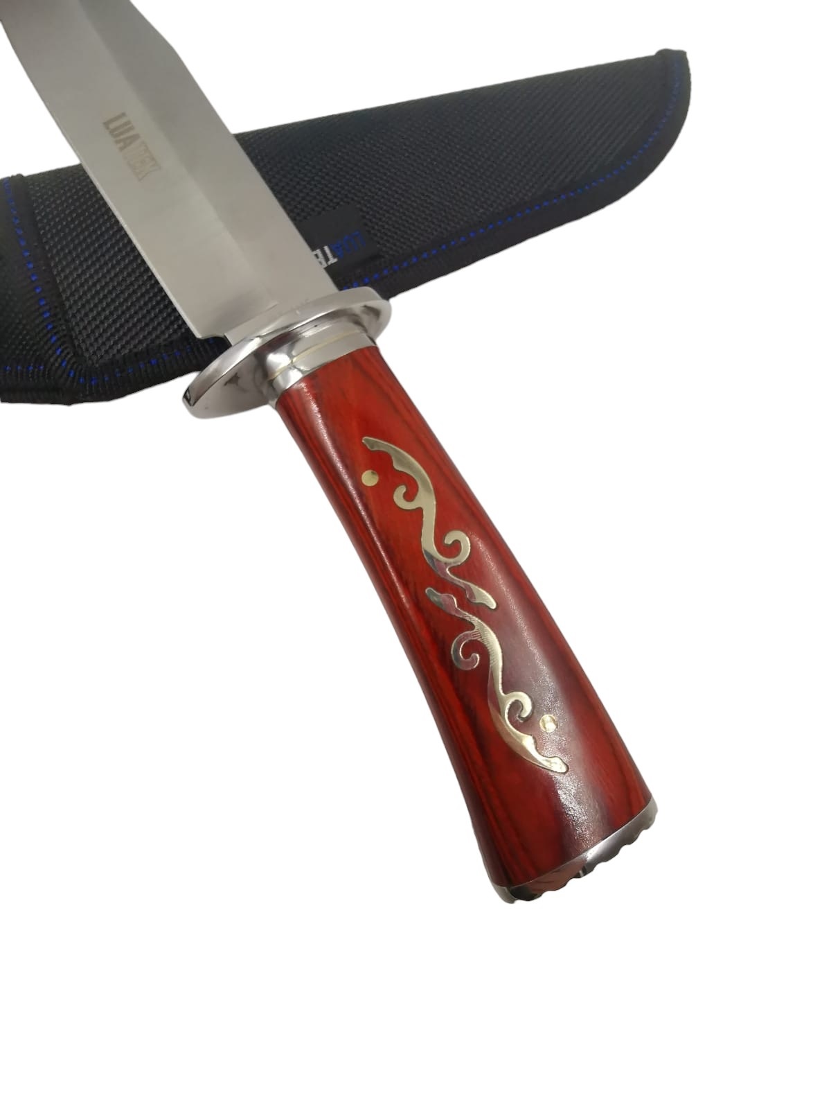 Faca Luatek Lâmina Aço Inox Cabo Em Aço E Bainha Slk-a115 - Marrom