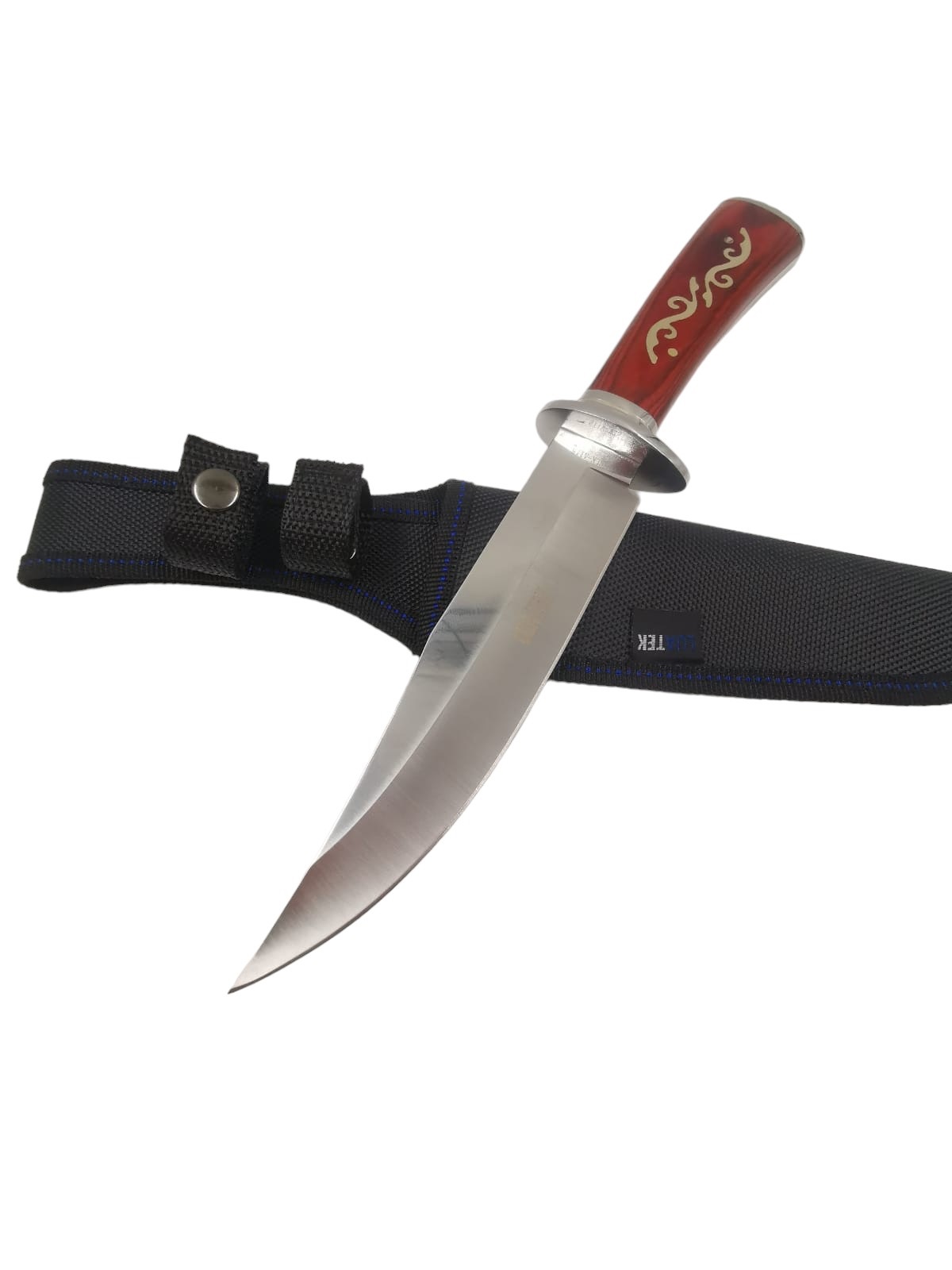 Faca Luatek Lâmina Aço Inox Cabo Em Aço E Bainha Slk-a115 - Marrom