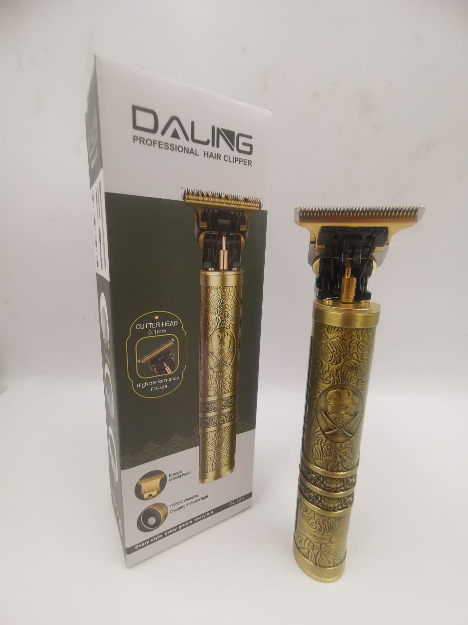 Maquina Acabamento Recarregável Detalhe Cabelo Barba Sem Fio DL-123