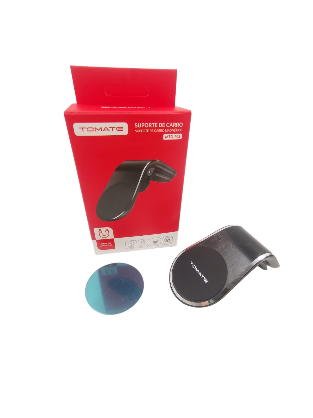 SUPORTE DE CELULAR VEICULAR MAGNETICO PARA SAIDA DE AR TOMATE MTG-208