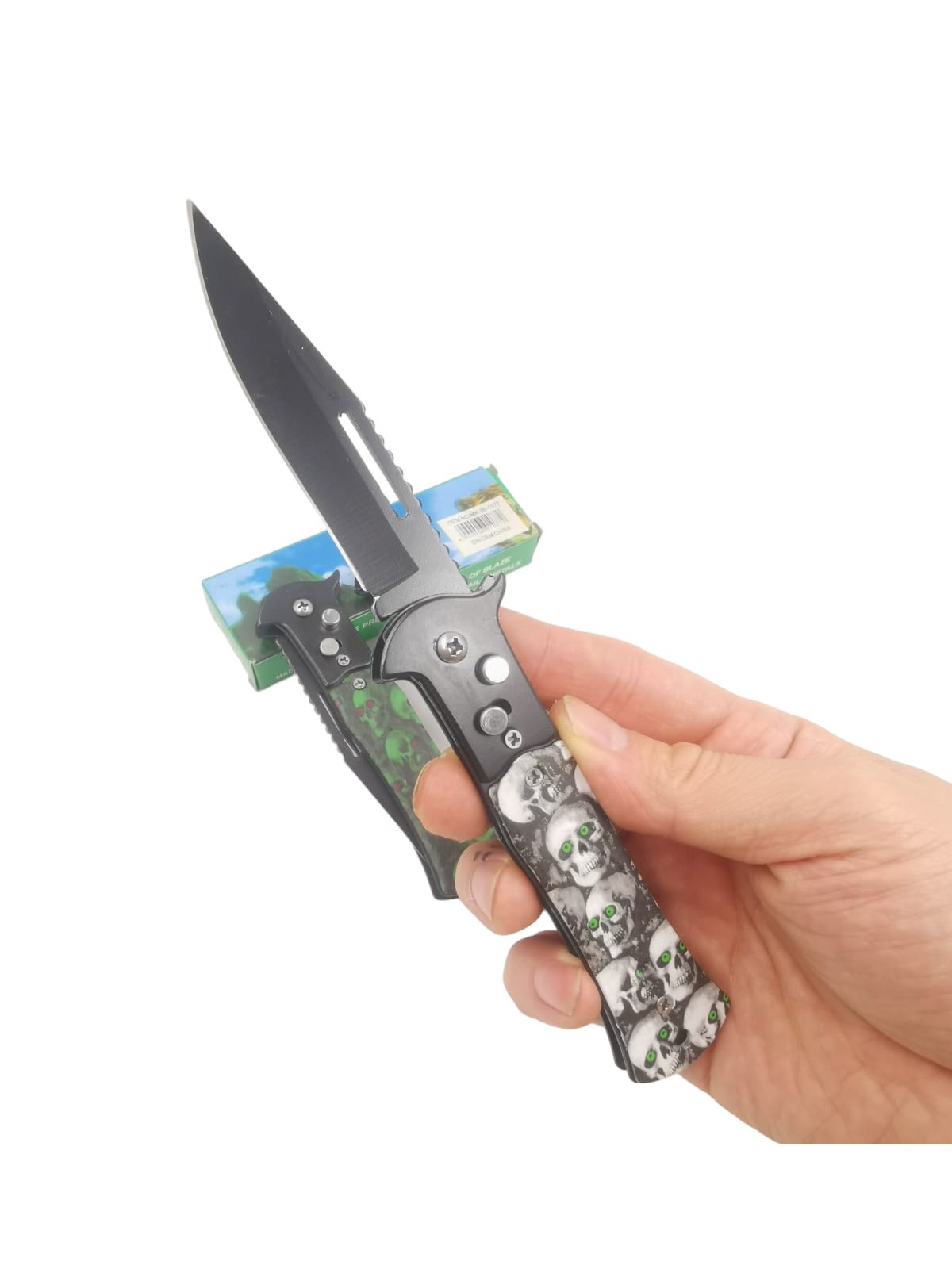 Produto Faca canivete automático retratil com trava 1077