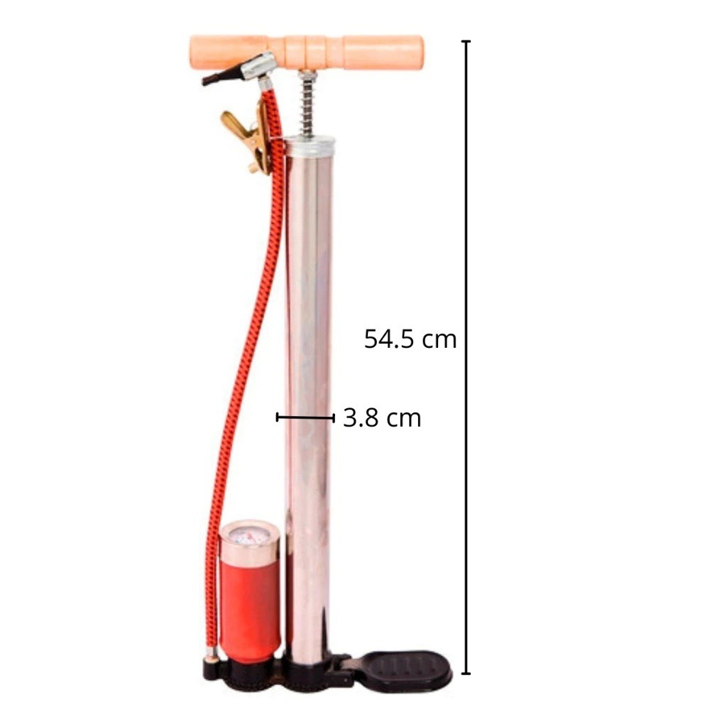 Bomba De Ar Manual Pneus Carro Moto Bicicleta B-TEK BT-AX103