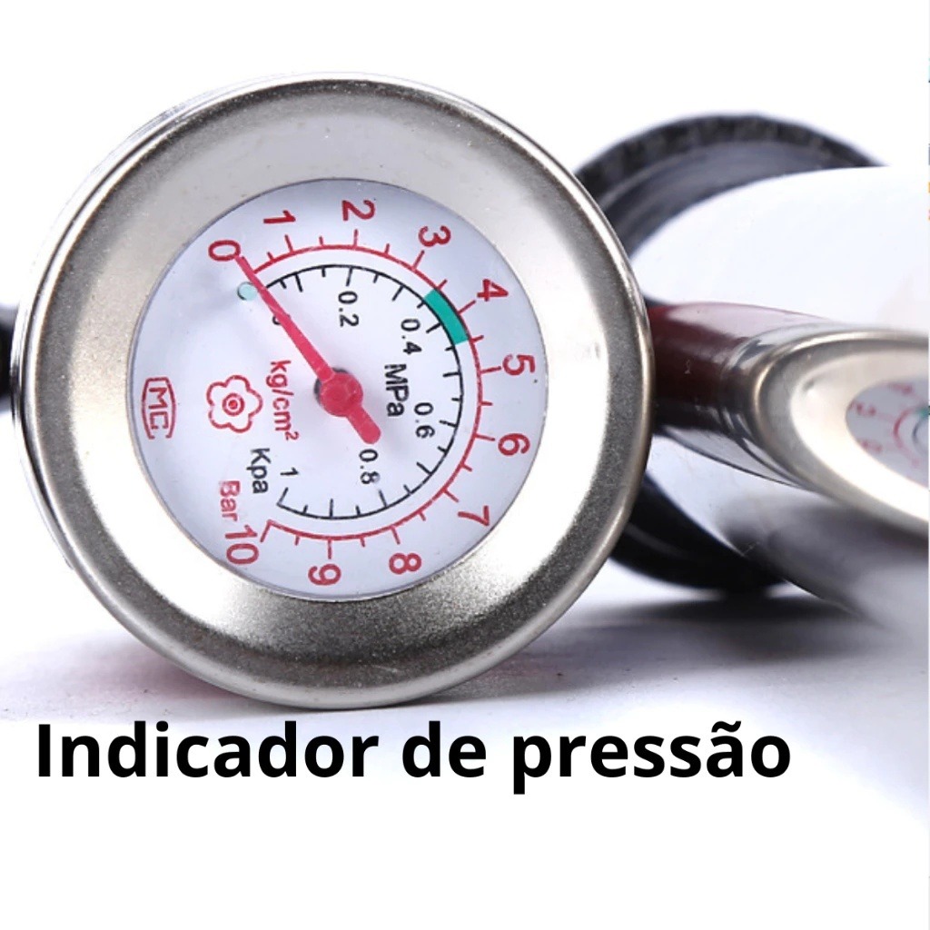 Bomba De Ar Manual Pneus Carro Moto Bicicleta B-TEK BT-AX103