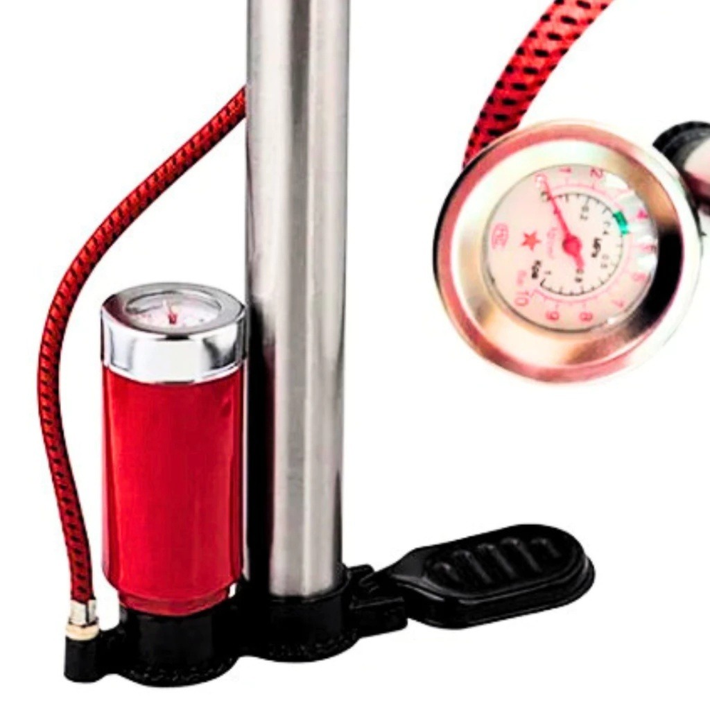 Bomba De Ar Manual Pneus Carro Moto Bicicleta B-TEK BT-AX103