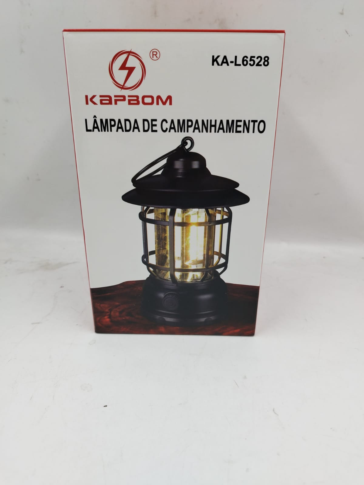 Lampião Portátil Retrô Led Usb Recarregável Festas Jardim Cor Vermelho