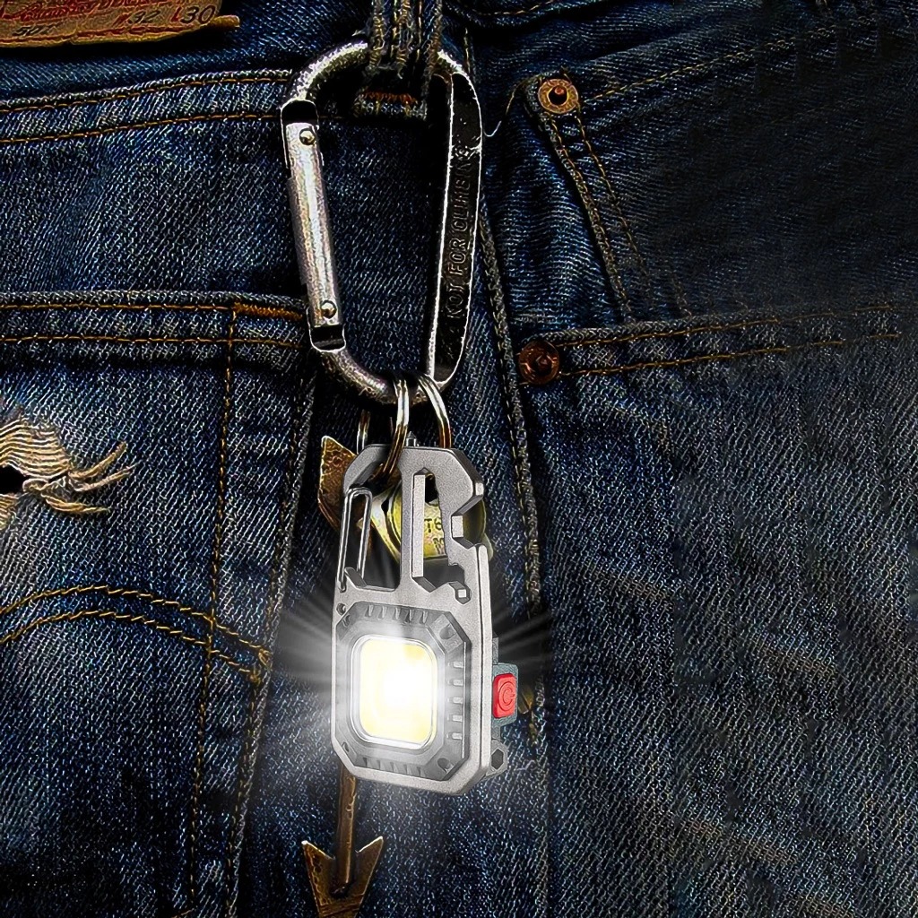 Lanterna Multifuncional Mini Glare Cob Chaveiro Pingente Luz