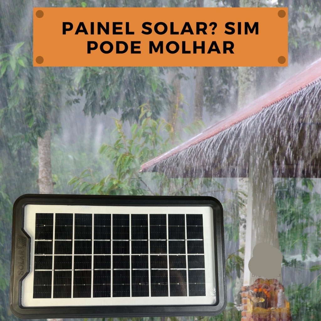 kit Sistema de Luz Solar Farolete lanterna recarregavel lk-3101 Acompanha 3 lâmpadas LED
