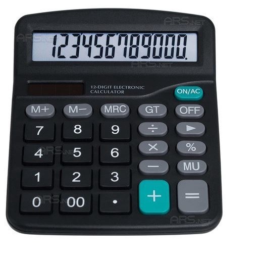 Calculadora de mão, carregamento  Mesa, Escritorio, 12 Digitos