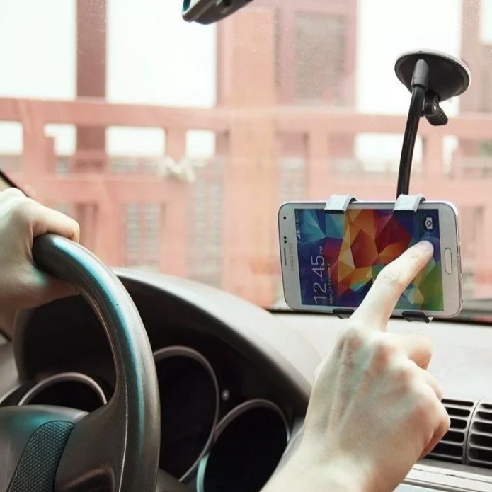 Suporte de Celular Para Carro Veicular com Ventosa para Vidro Universal