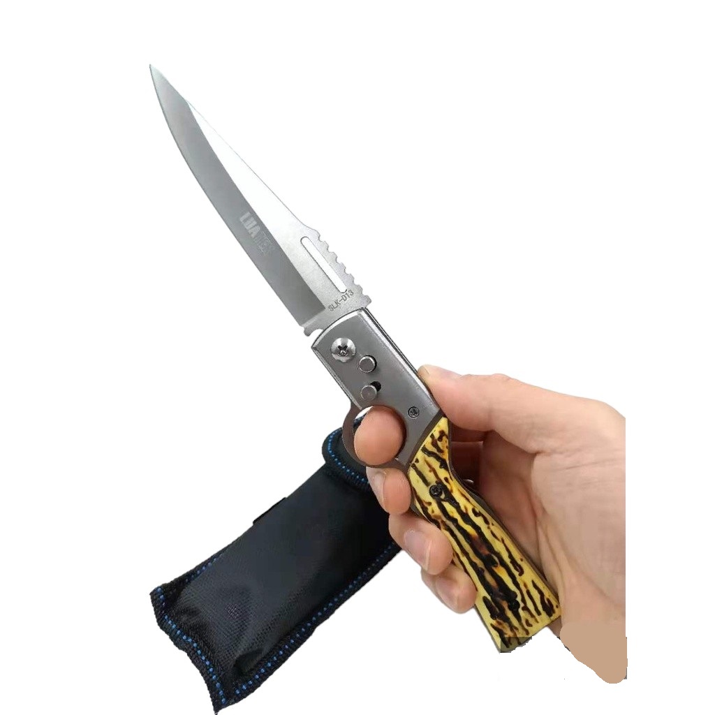 D13 Canivete Tático Militar Automático Saque Rápido 25cm Pesca Camping Trilha