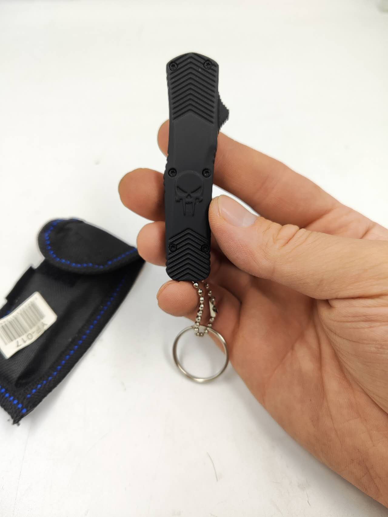 Canivete Lamina Frontal Metal Automático Com chaveiro