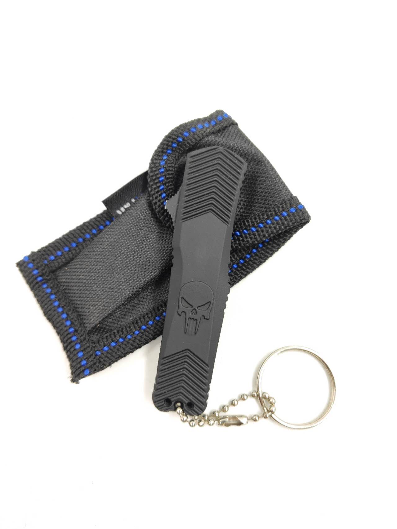 Canivete Lamina Frontal Metal Automático Com chaveiro