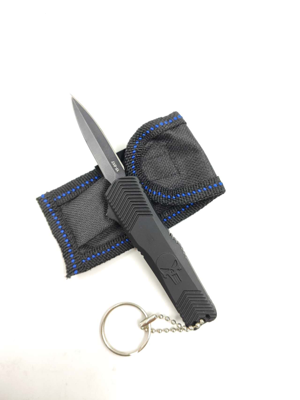 Canivete Lamina Frontal Metal Automático Com chaveiro