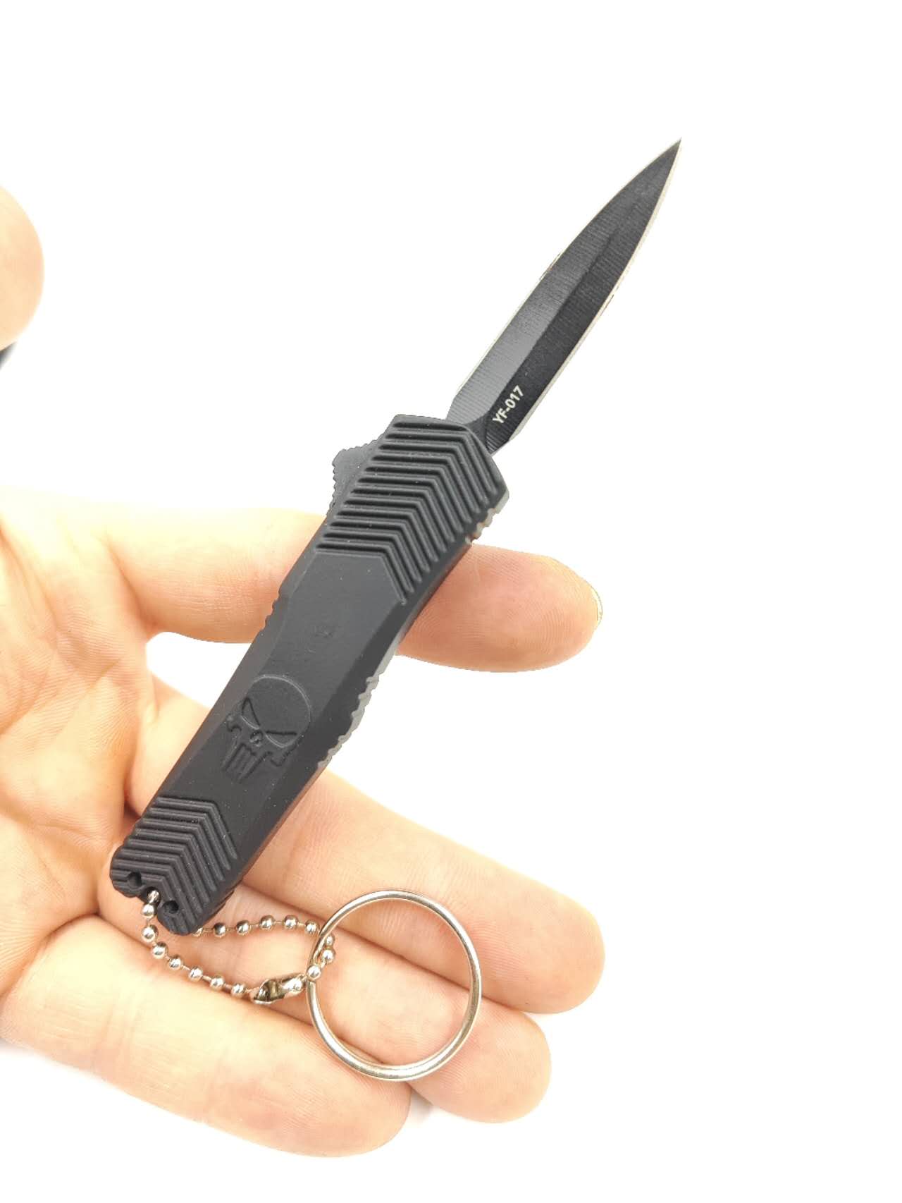 Canivete Lamina Frontal Metal Automático Com chaveiro