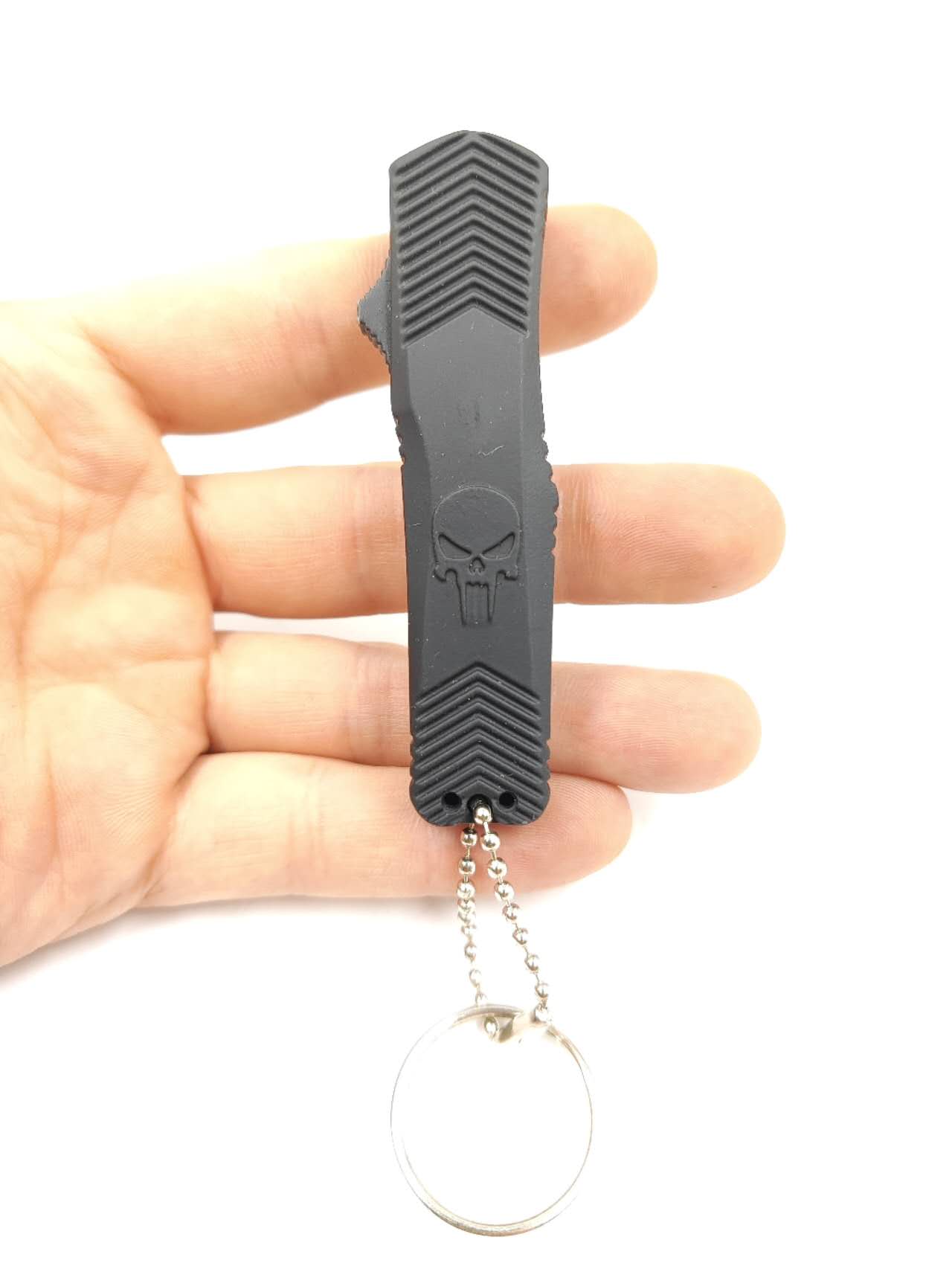 Canivete Lamina Frontal Metal Automático Com chaveiro