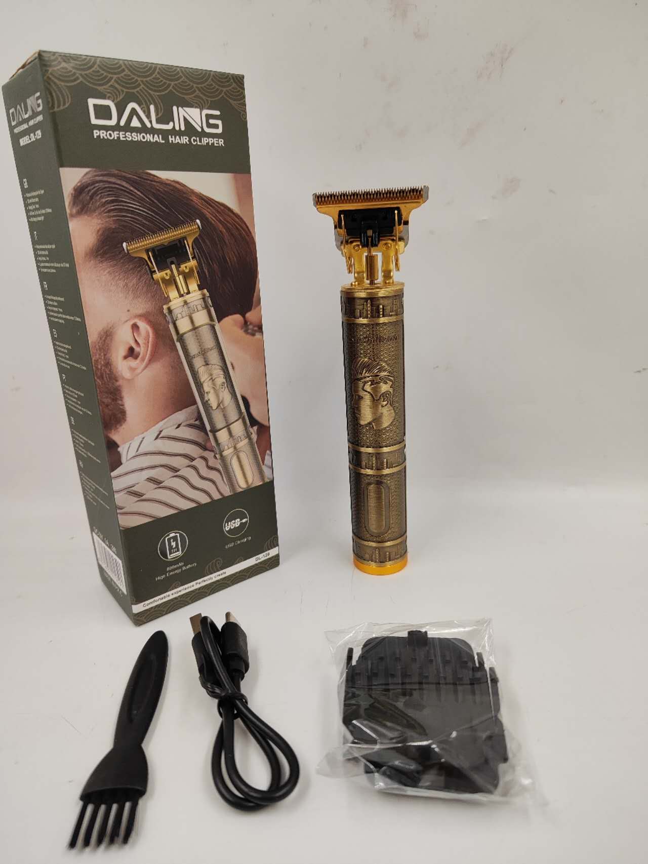 Máquina De Cortar Cabelo Para Barba Masculina Designer Aleatório Elétrico Profissional