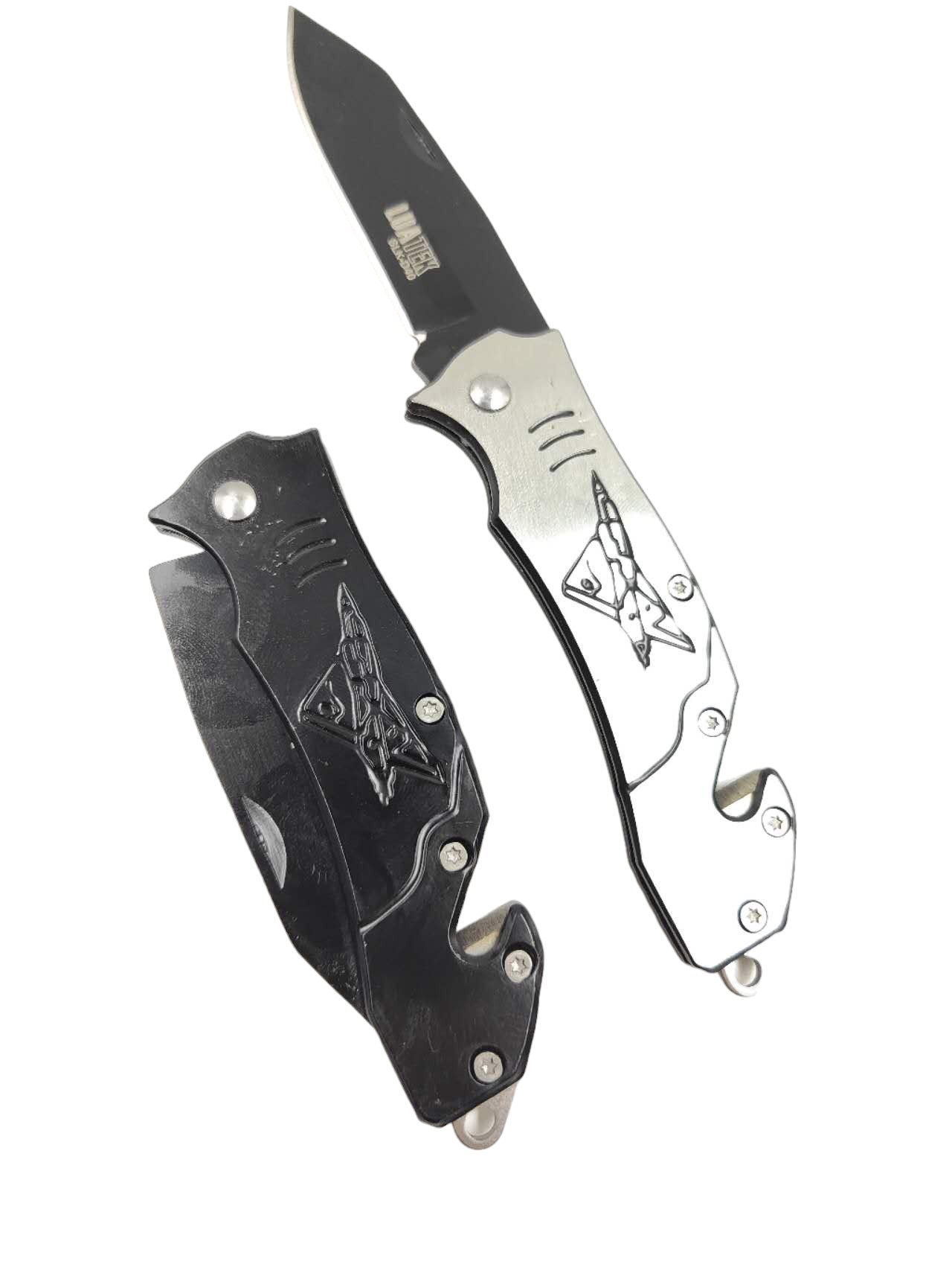 Canivete Dobrável Semiautomático De Metal16,5 Cm, Canivete Tatico