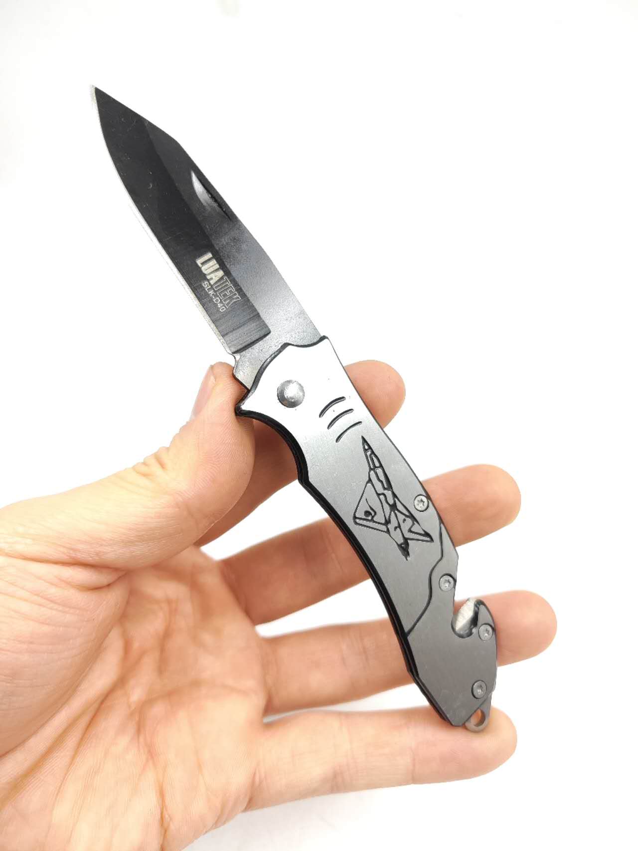 Canivete Dobrável Semiautomático De Metal16,5 Cm, Canivete Tatico