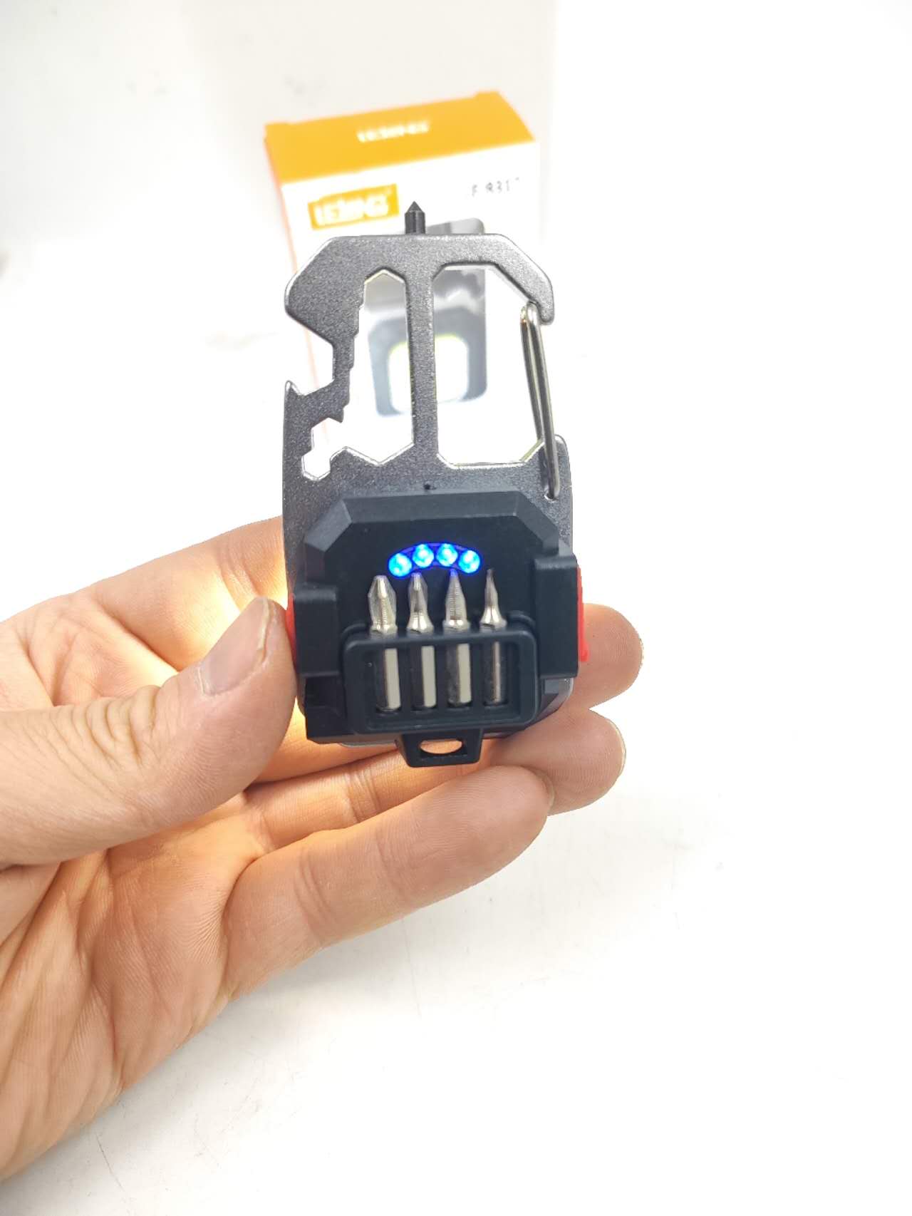 Lanterna Multifuncional Mini Glare Cob Chaveiro Pingente Luz