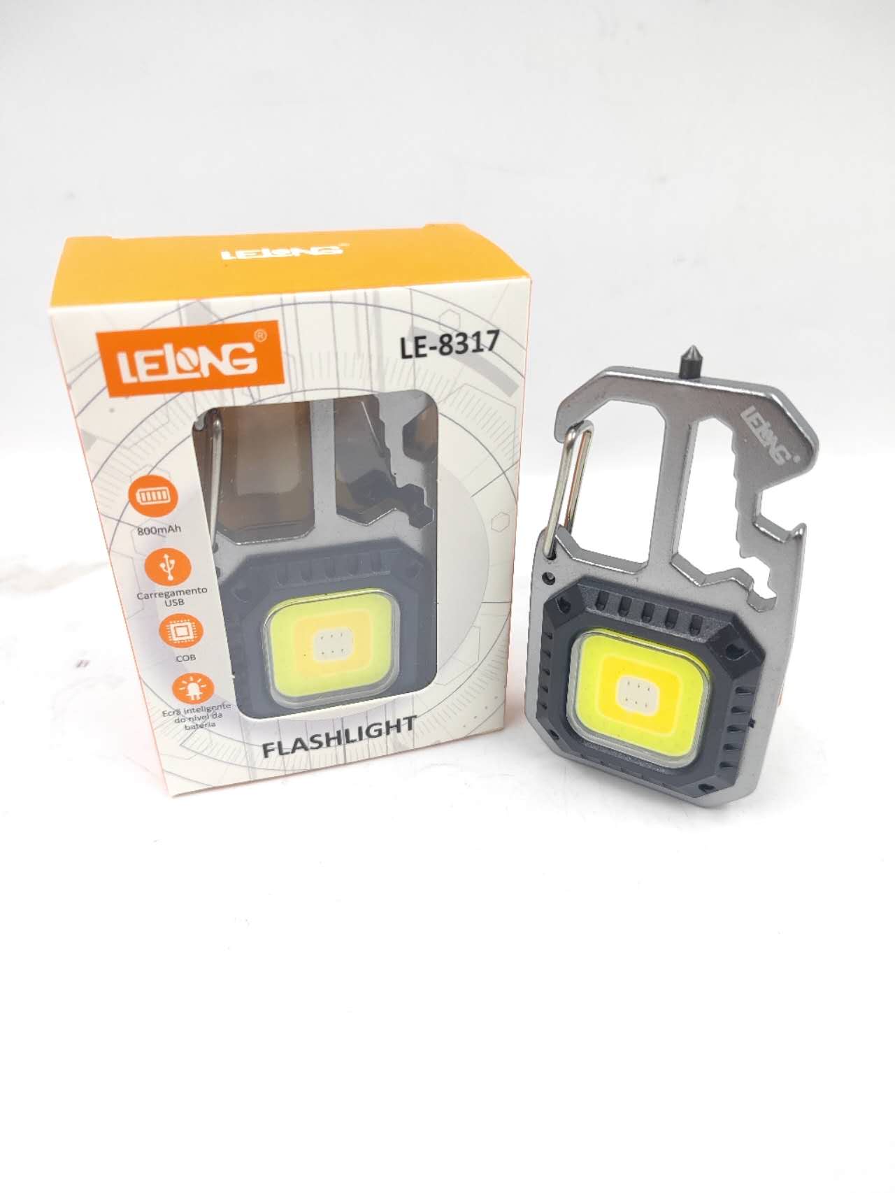 Lanterna Multifuncional Mini Glare Cob Chaveiro Pingente Luz